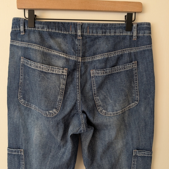 Sundance Womens 4 Jolienne Denim Cargo Joggers Pants 100% Cotton Casual Bohemian - Picture 6 of 8